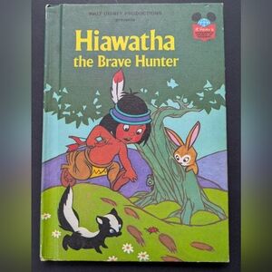 Vintage 1979 Hiawatha the Brave Hunter Walt Disney Hardcover Children's Book